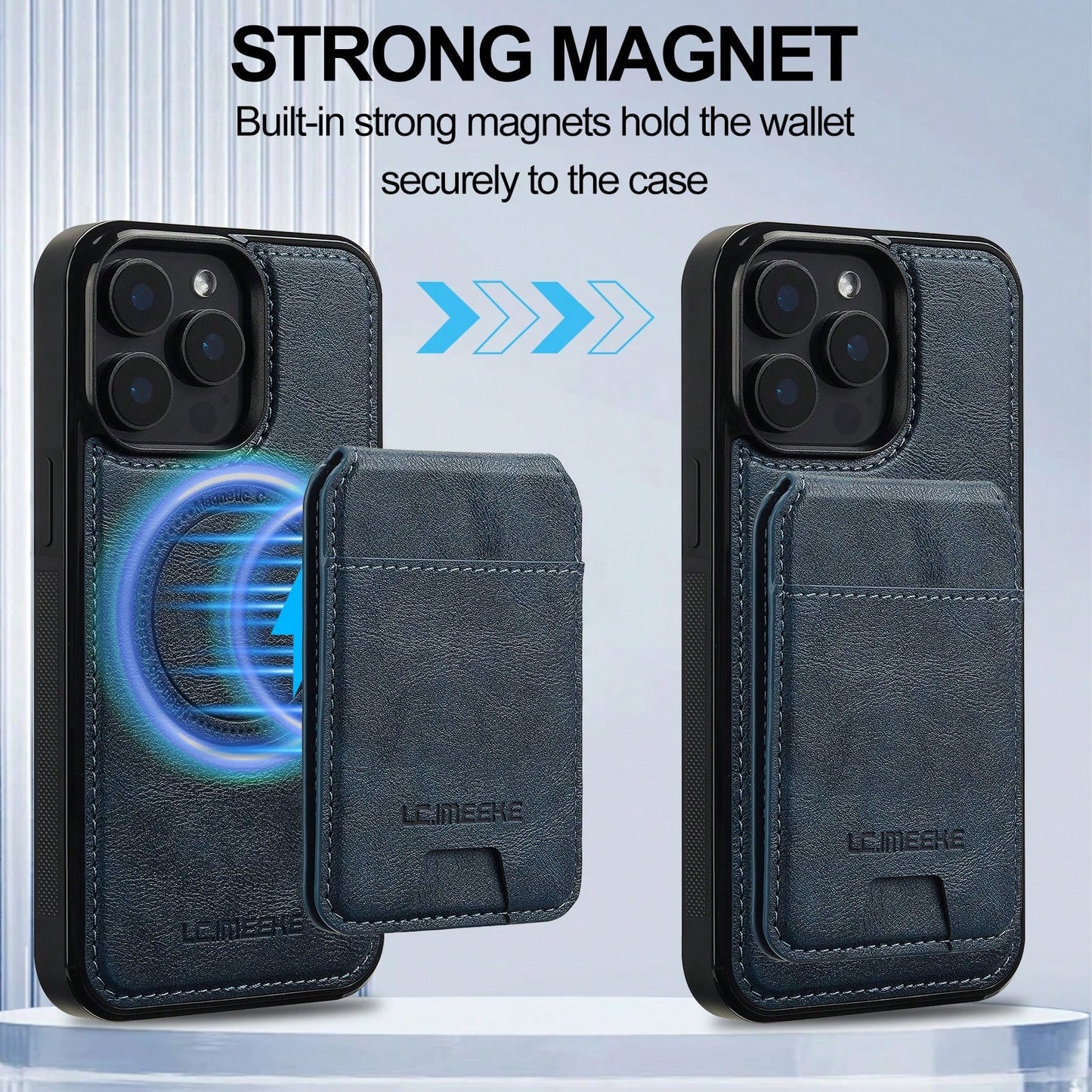 OUKNOEO Detachable Magnetic Wireless Charging Faux Leather Case Compatible With IPhone 18 17e Air 16e 15 14 13 Pro Max S26 S25 Edge S24 UItra Plus A37 A57 Pixel 11 Pro XL 10A 9A 8 7 With Card Box 3 Ca