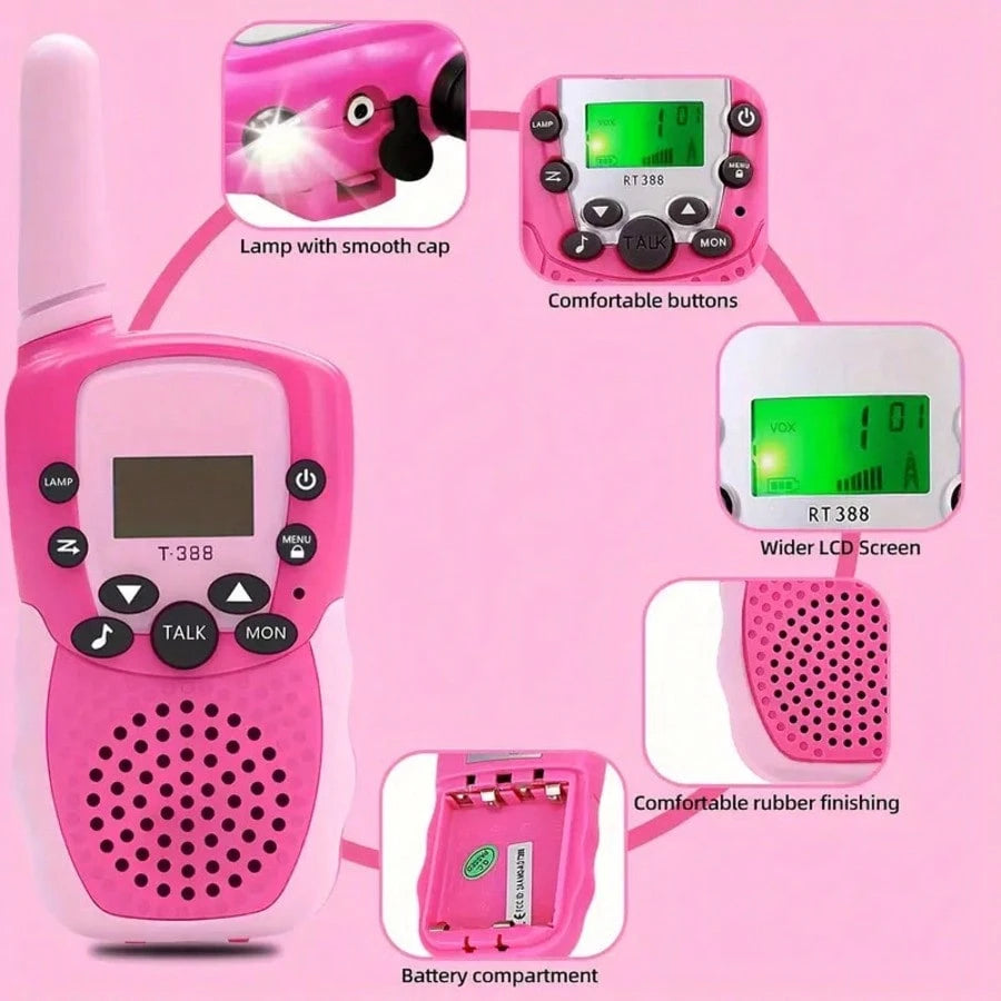 Parent-Child Walkie-Talkies: Easy Communication, Lightweight And Cartoon-Themed Design, Perfect For Outdoor Camping And Adventures, With Clear Sound Quality, Interference Resistance, And Long Battery