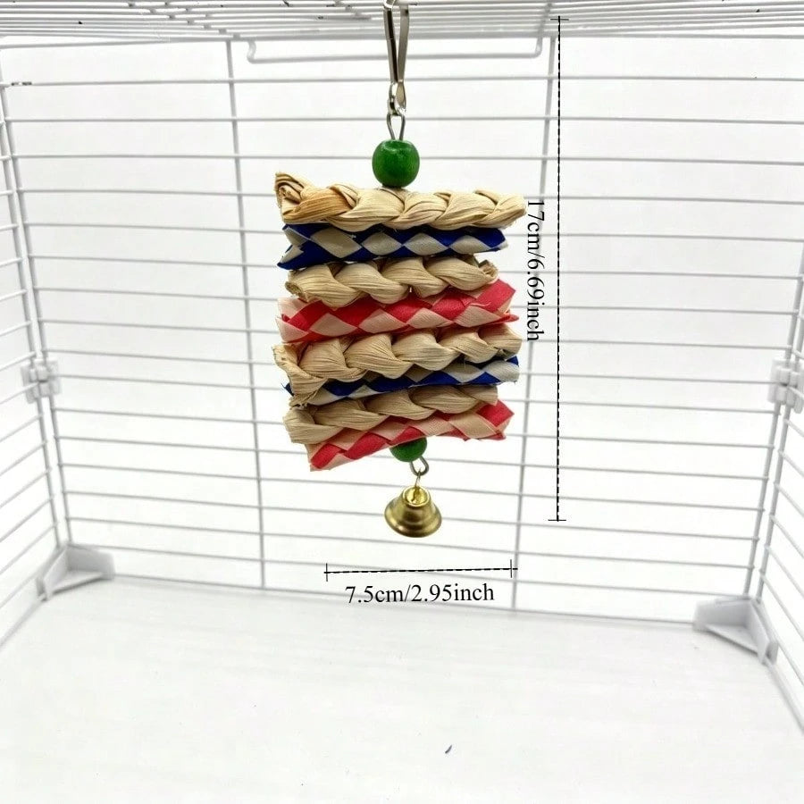 Parrot Toys Bird Supplies Corn Husk Paper String Parrot Calcium Supplement Cuttlebone Chewing String Bird Chewing String Bird Toys Budgie Cockatiel Budgie Cage Play Supplies