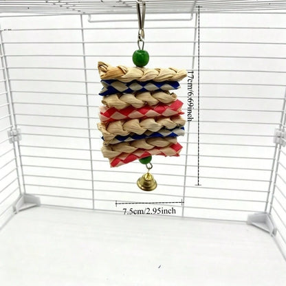 Parrot Toys Bird Supplies Corn Husk Paper String Parrot Calcium Supplement Cuttlebone Chewing String Bird Chewing String Bird Toys Budgie Cockatiel Budgie Cage Play Supplies