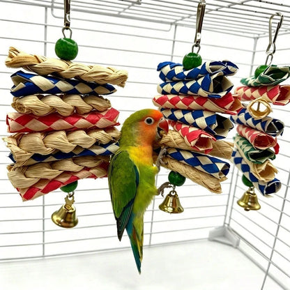 Parrot Toys Bird Supplies Corn Husk Paper String Parrot Calcium Supplement Cuttlebone Chewing String Bird Chewing String Bird Toys Budgie Cockatiel Budgie Cage Play Supplies