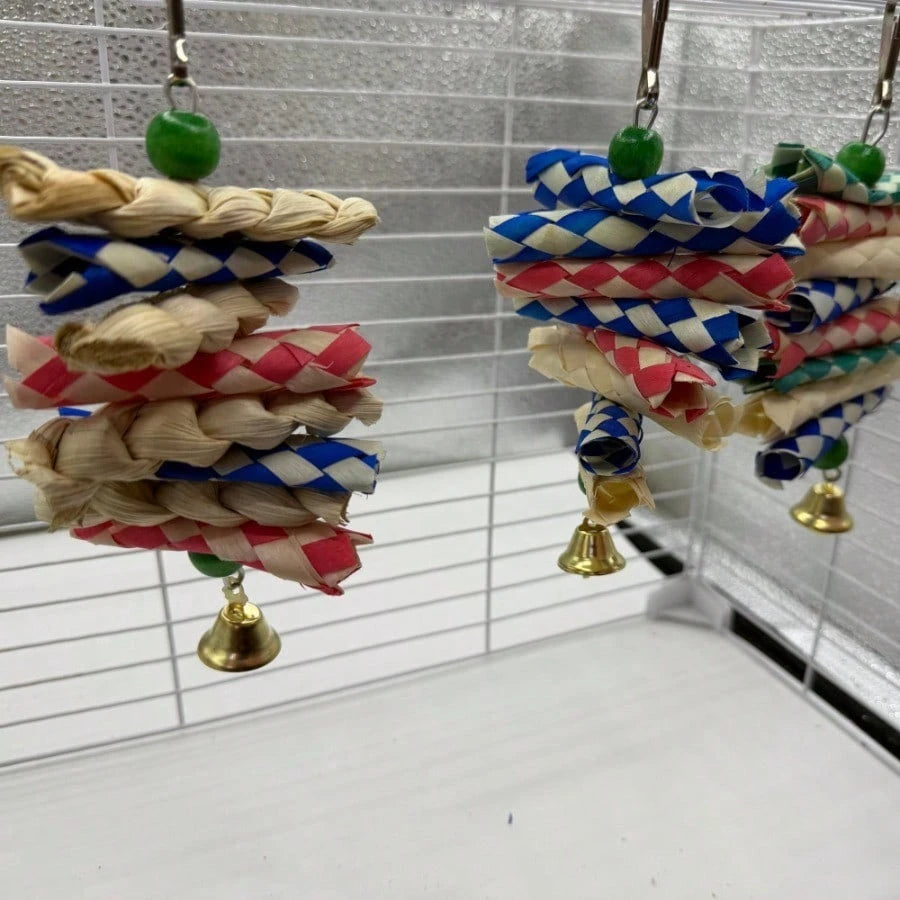Parrot Toys Bird Supplies Corn Husk Paper String Parrot Calcium Supplement Cuttlebone Chewing String Bird Chewing String Bird Toys Budgie Cockatiel Budgie Cage Play Supplies