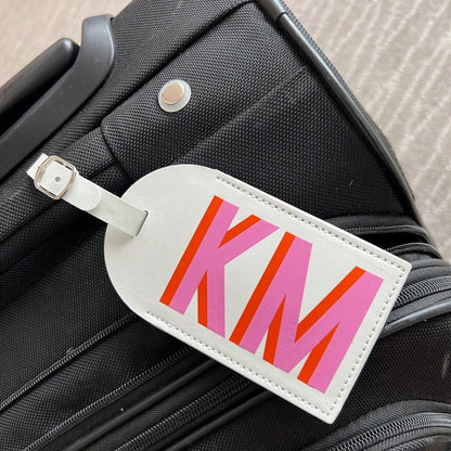 Personalized Shadow Letter Luggage Tag, PU Travel Bag Label, Suitcase Tag, Best Gift For Her/Him, Bag Lover, Summer Vacation, Travel Essentials 2026, Gift Ideas, Back To School