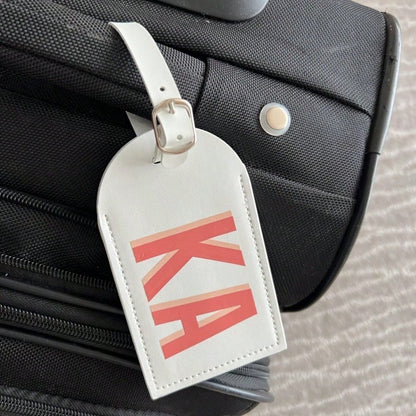 Personalized Shadow Letter Luggage Tag, PU Travel Bag Label, Suitcase Tag, Best Gift For Her/Him, Bag Lover, Summer Vacation, Travel Essentials 2026, Gift Ideas, Back To School