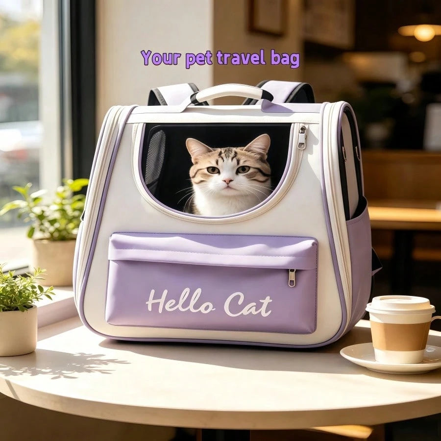Pet Bag, Cat Backpack, Cat Backpack With Ventilated Design, Suitable For Carrying Kittens/Puppies, Pet Backpack For Camping/Outdoor Activities
