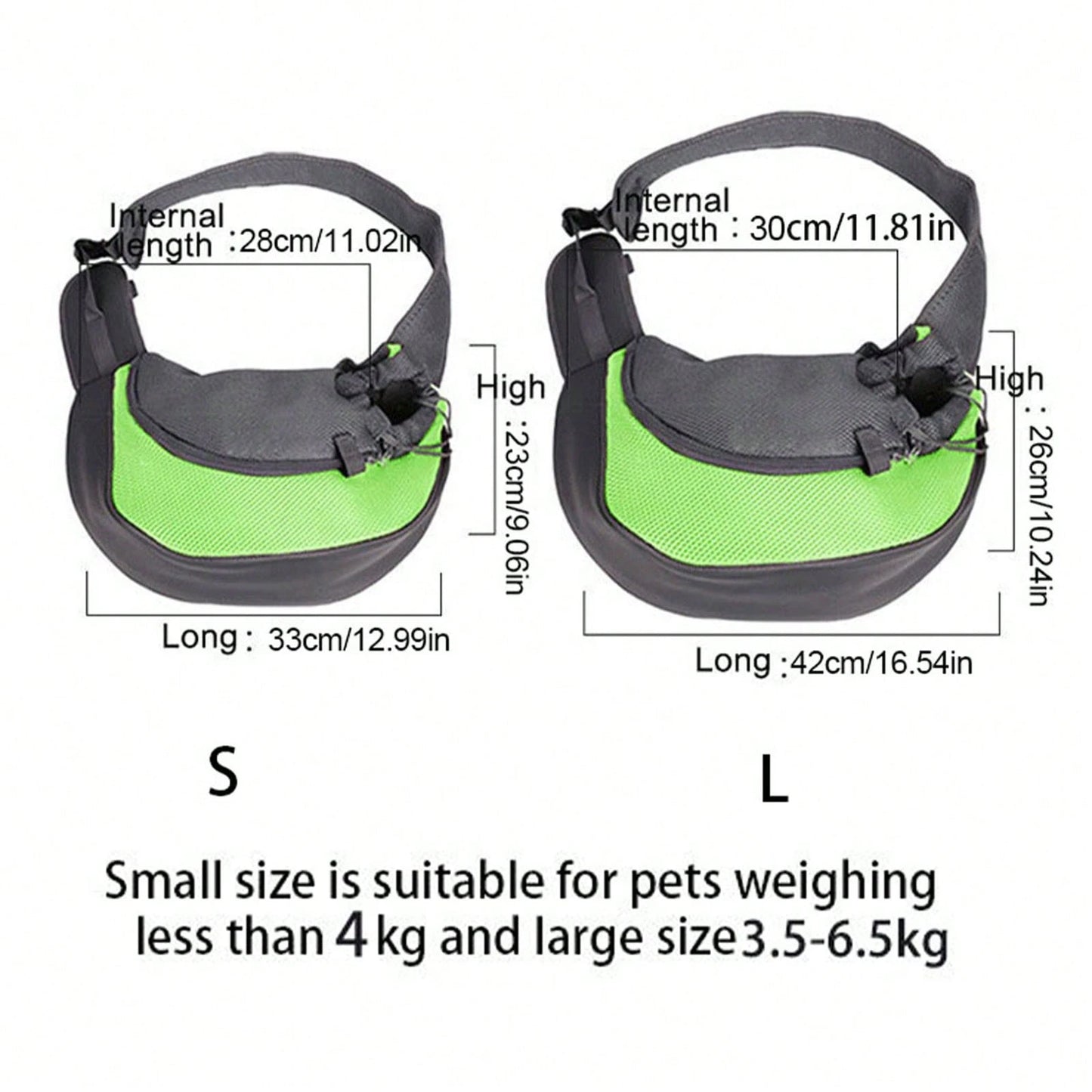 Pet Convenient Bag, Outdoor Dew Breathable Crossbody Shoulder Cat Bag Dog Chest Pet Backpack(Size L)