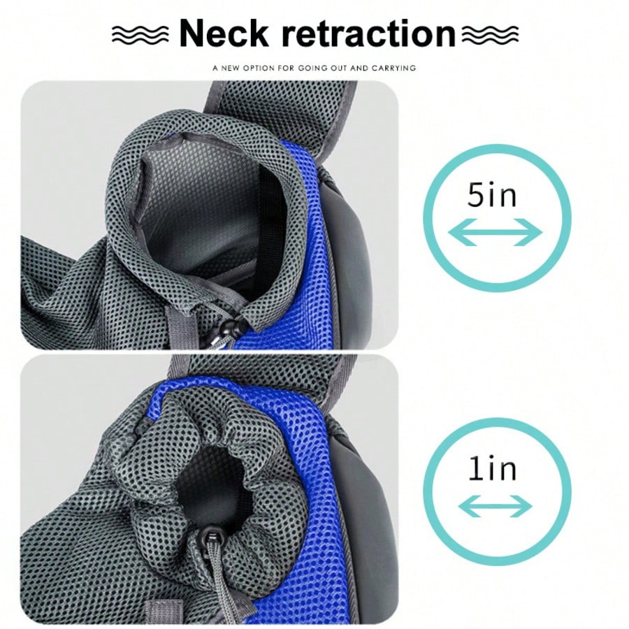 Pet Convenient Bag, Outdoor Dew Breathable Crossbody Shoulder Cat Bag Dog Chest Pet Backpack(Size L)