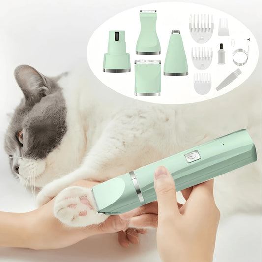 Pet Electric Hair Clipper, Multi-Functional Pet Grooming Trimmer Set, Suitable For Dogs- Professional Pet Grooming Kit Includes Nail Clippers- Quiet And Efficient Trimming- Suitable For Home Use An