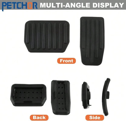 PETCHOR Auto Aluminum Pedal Covers Accessories, Non-Slip Performance Foot Pedal Pads Set, Brake Accelerator Pedal Covers Compatible With Tesla
