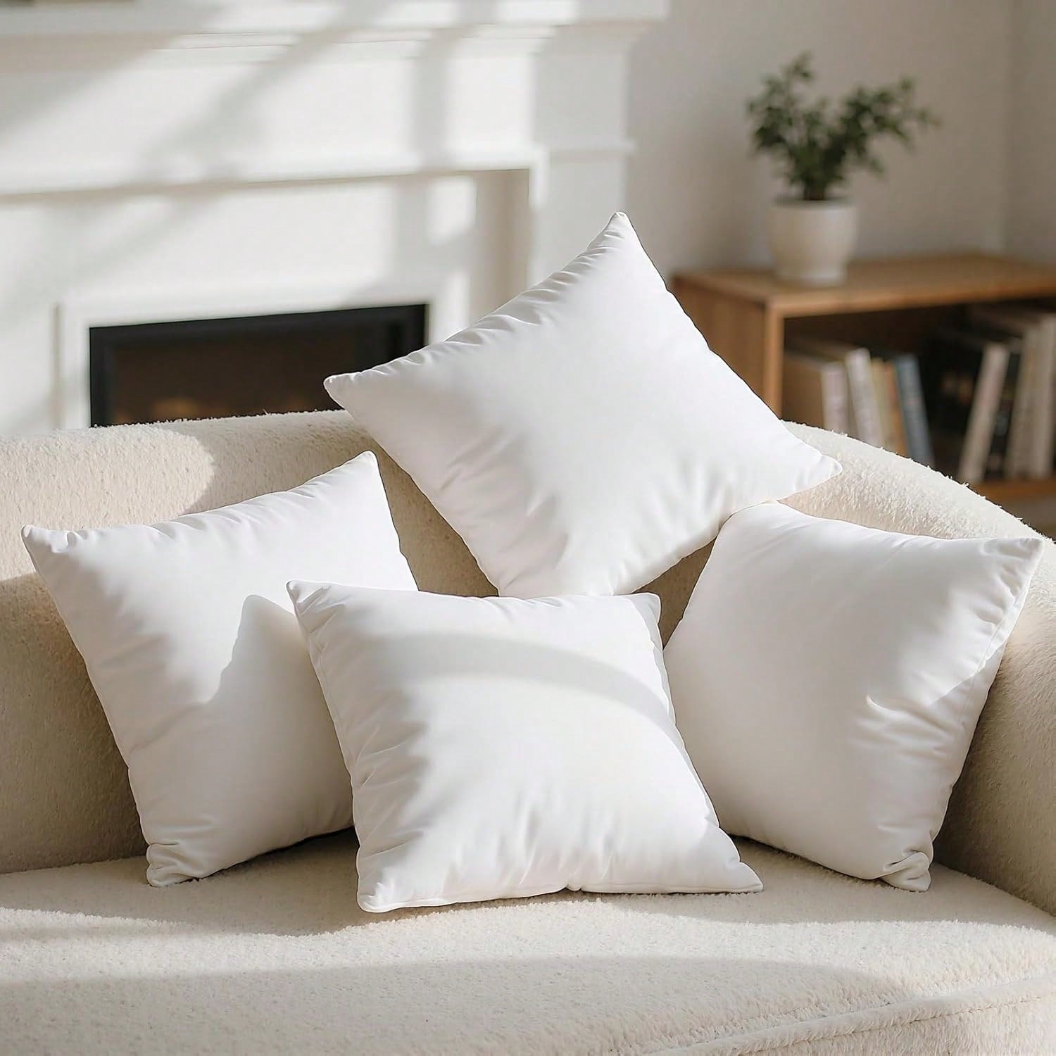 Pillow Core, Pillow Lining, Light Soft Polyester Down Instead Of Decorative Pillow, Machine Washable. Basic Home Hotel Style, Tasteless And Full Cushion Filling, High-Quality Soft Decorative Pillow-Sh
