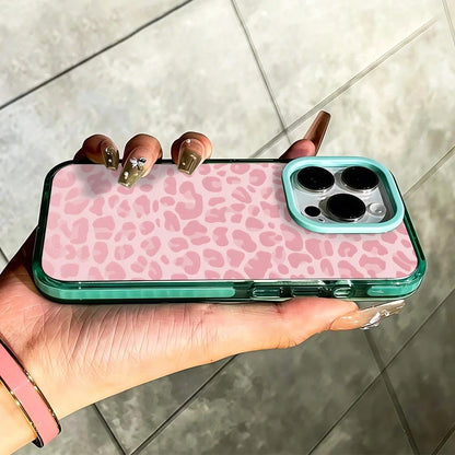 Pink Leopard Print Phone Case, Girly Style, Phone Case For IPhone 17 Pro Max 17 Air 17Pro 16 15 14 13 12 11 Pro Max, Animal Print Gift, Rose Pink Leopard Pattern, Spotted Animal Design, Leopard Print