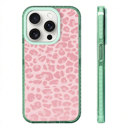Pink Leopard Print Phone Case, Girly Style, Phone Case For IPhone 17 Pro Max 17 Air 17Pro 16 15 14 13 12 11 Pro Max, Animal Print Gift, Rose Pink Leopard Pattern, Spotted Animal Design, Leopard Print