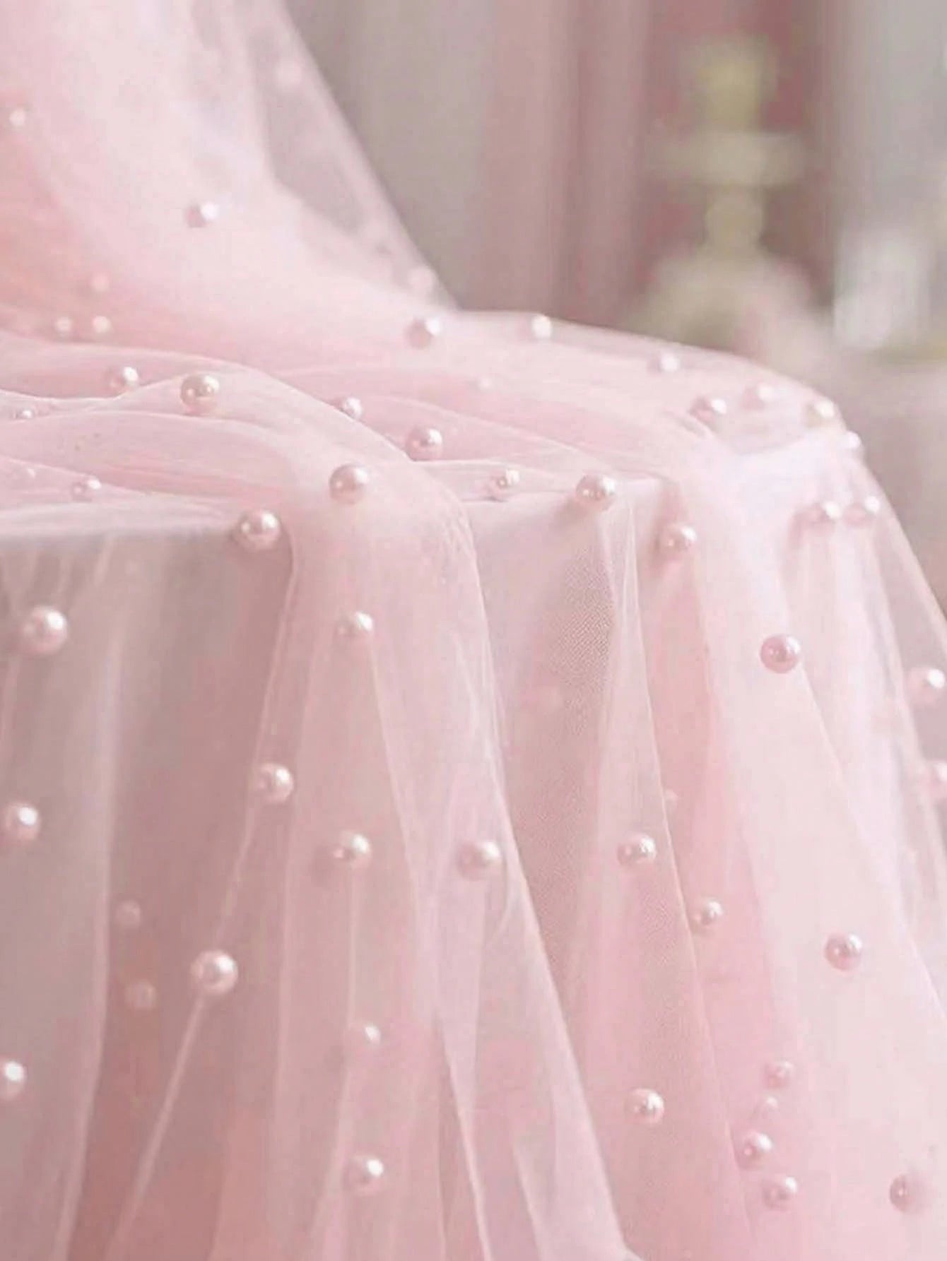 Pink Pearl Gauze Tablecloth, Bohemian Country Style Cheesecloth Table Runner, Suitable For Baby Shower, Wedding, Summer Party, Home Decor, Gift