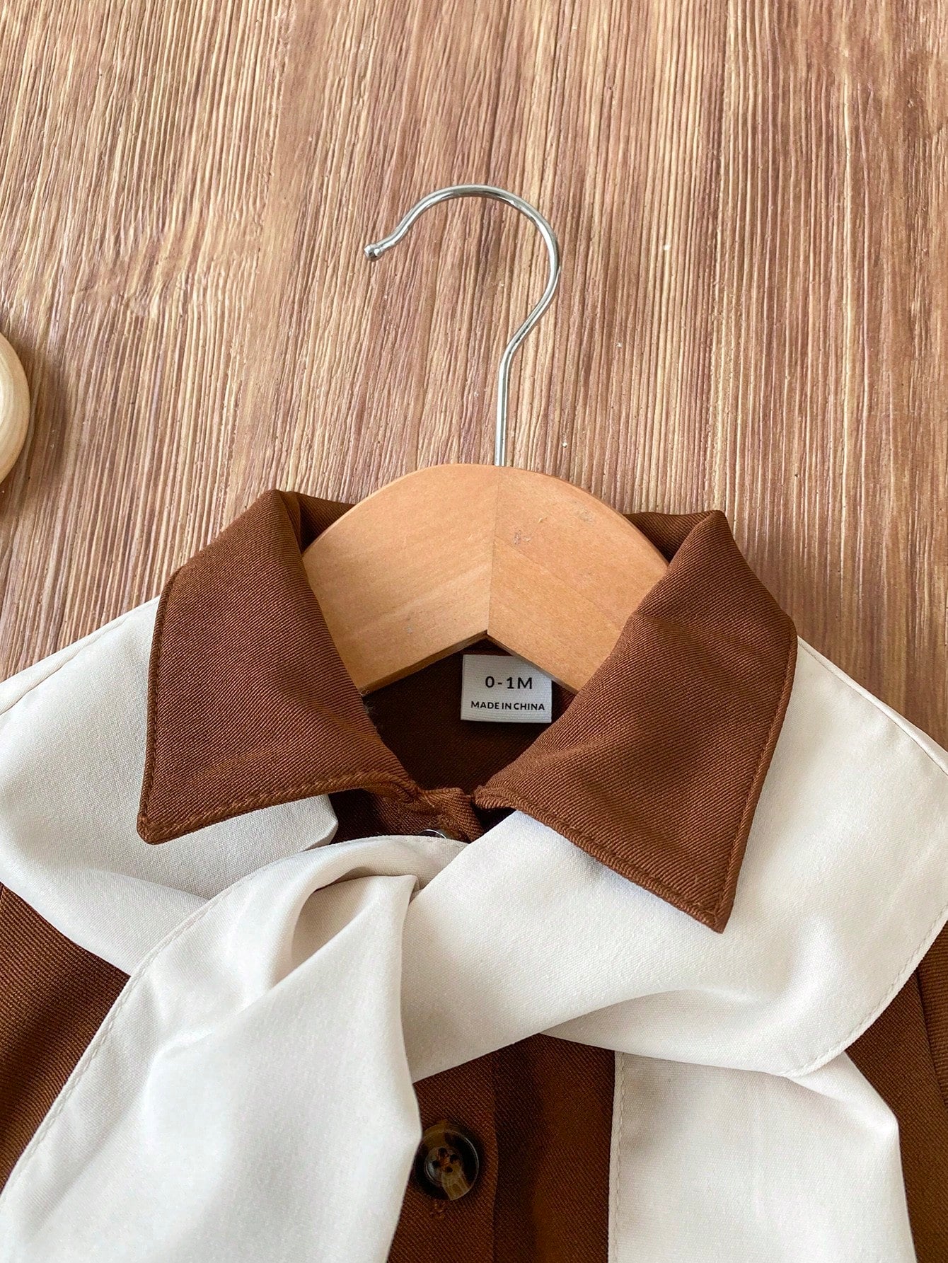 Playful Pals Baby Boy Casual Comfortable Shirt Collar Front Button Contrast Color Shawl Long Sleeve Romper
