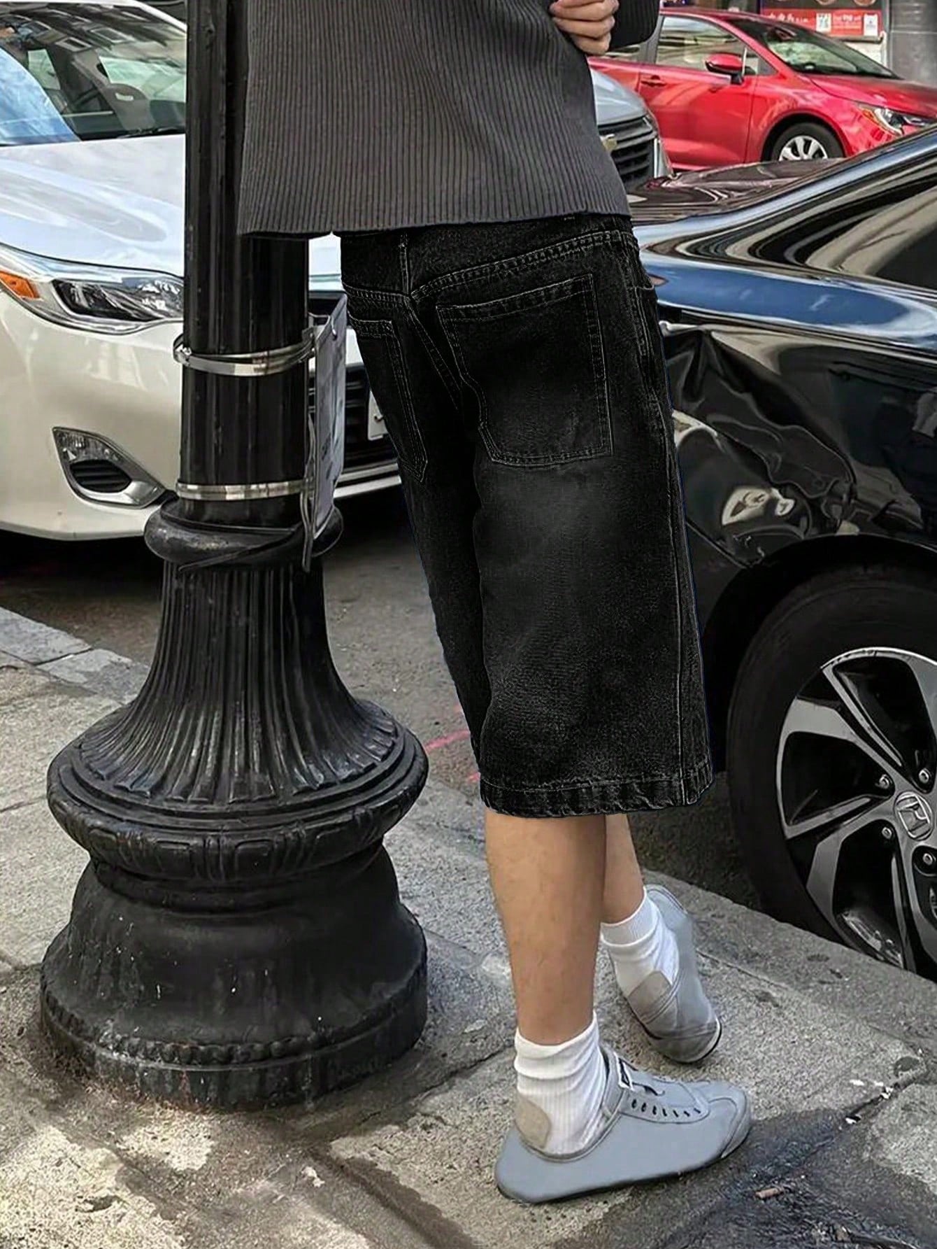 Plus Size Men's Vintage Loose Fit Casual Versatile Denim Jeans