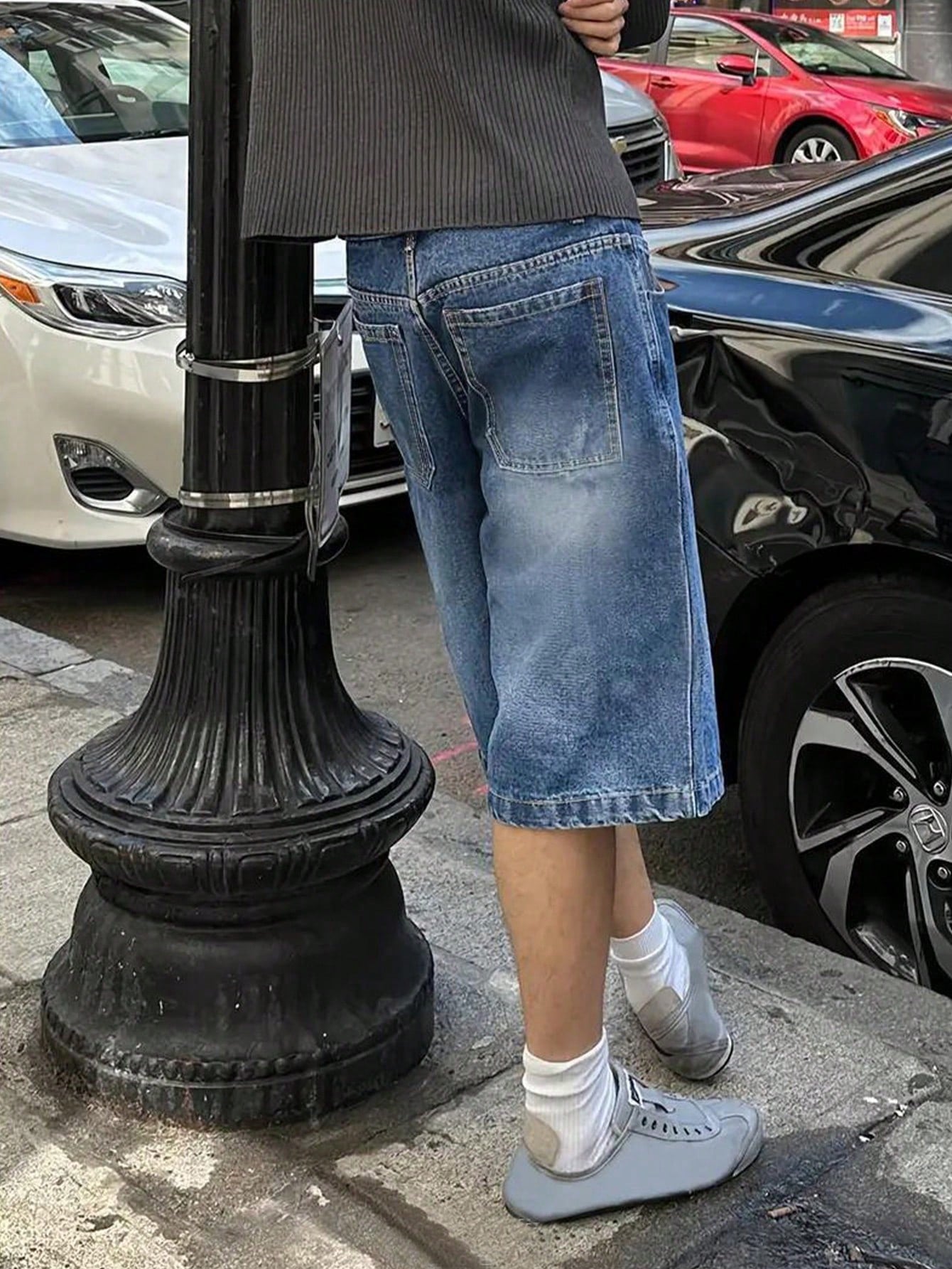Plus Size Men's Vintage Loose Fit Casual Versatile Denim Jeans