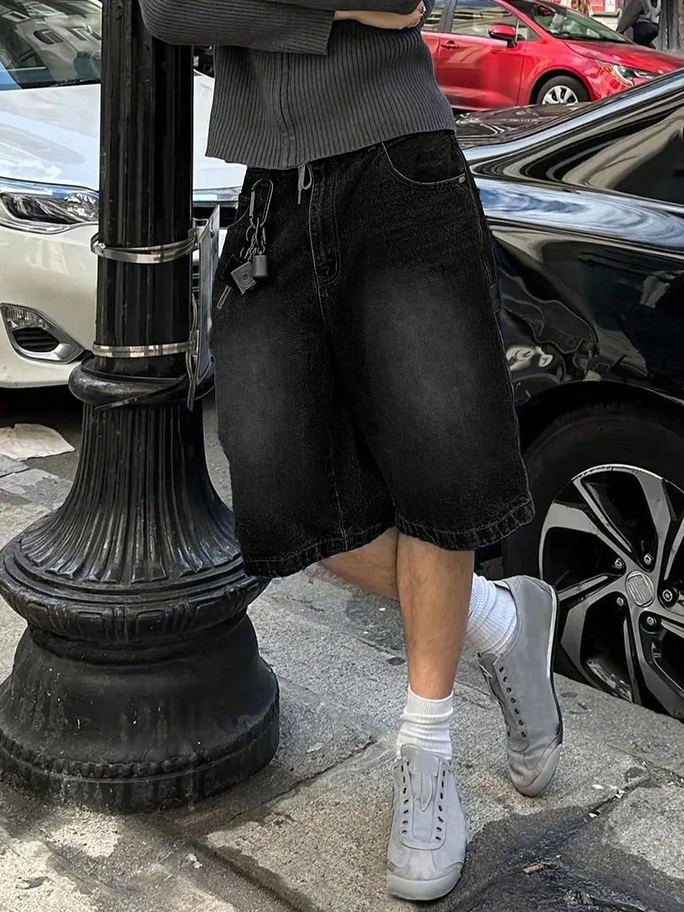 Plus Size Men's Vintage Loose Fit Casual Versatile Denim Jeans