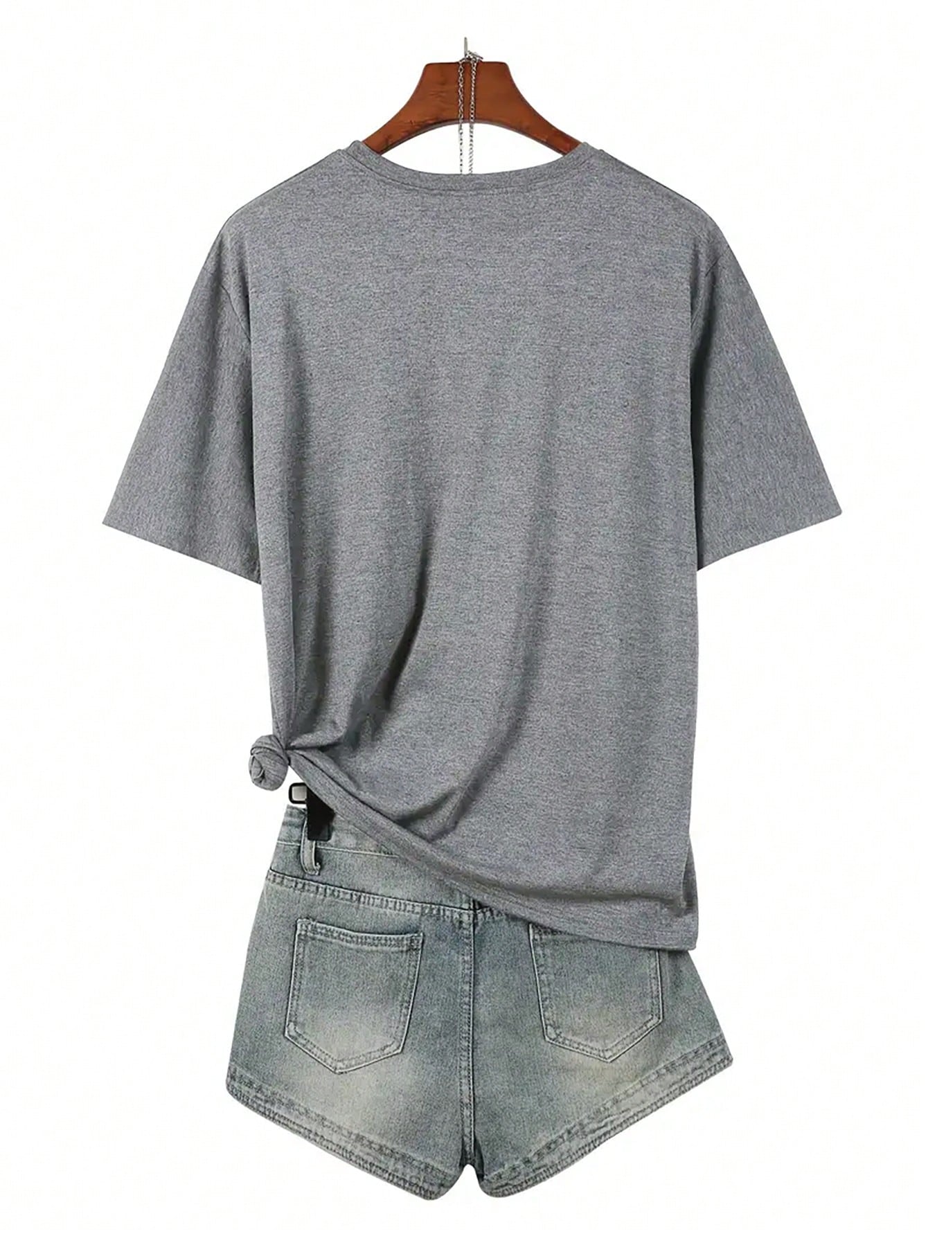 Plus Size Summer Short Sleeve T-Shirt With Slogan Print, HALF HOOD HALF HOLY THAT MEANS PRAY WITH ME DON'T PLAY WITH ME Graphic Tees Women Tops