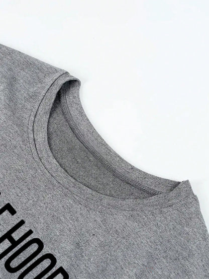 Plus Size Summer Short Sleeve T-Shirt With Slogan Print, HALF HOOD HALF HOLY THAT MEANS PRAY WITH ME DON'T PLAY WITH ME Graphic Tees Women Tops