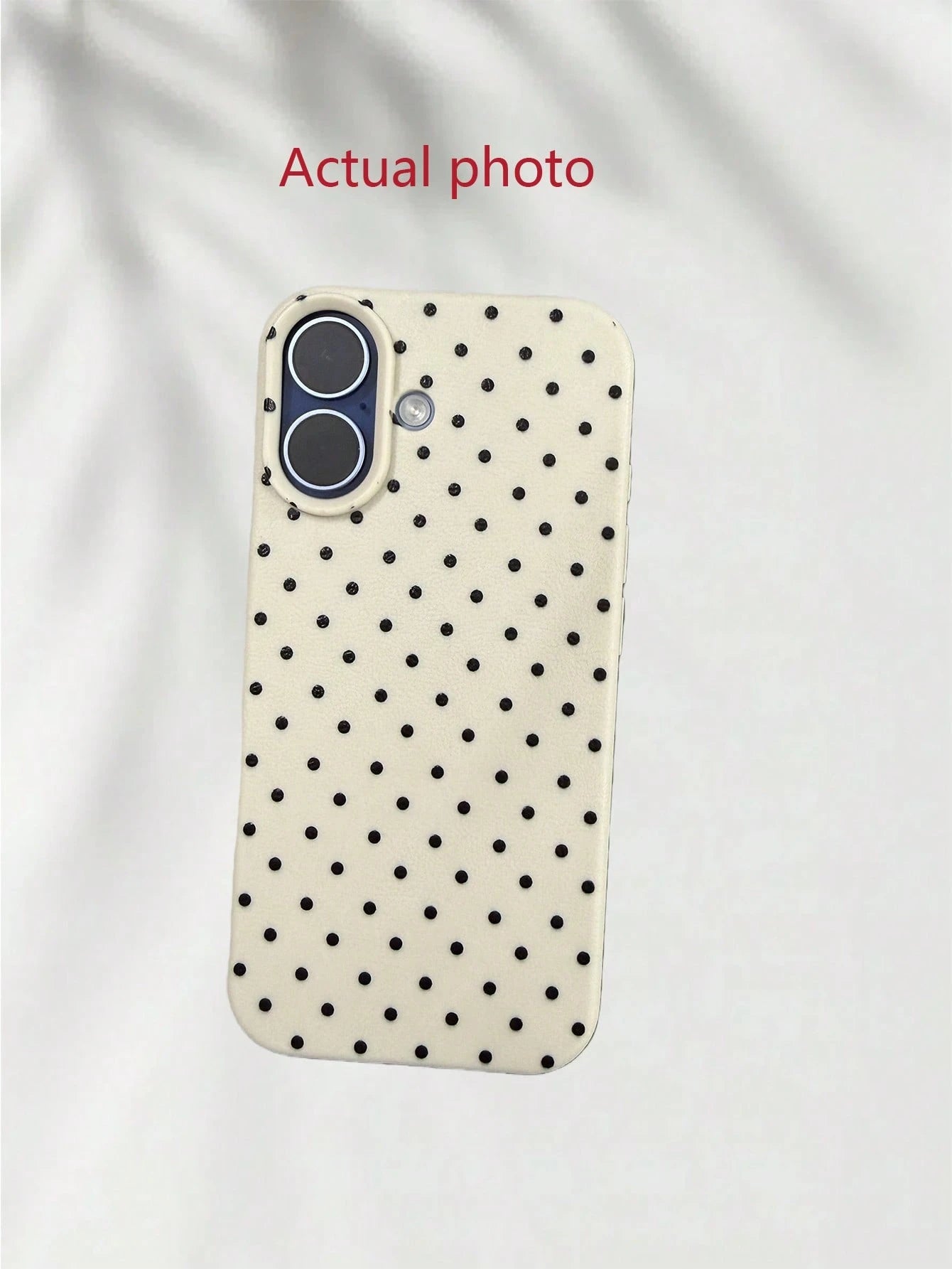Polka Dot TPU White Black Matte Shockproof Litchi Texture Phone Case Compatible With 12 13 14 15 16 17 Pro Max, A55/54/53/52/51, S25/24/23/22/21 Series, Spring Gift Party Birthday Anniversary Mom, Aes