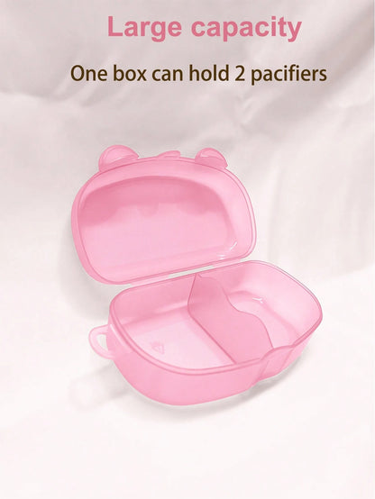 Portable Baby Pacifier Storage Box, Holds 2 Replacement Pacifiers, Baby Pacifier Storage Case, Travel Pacifier Box