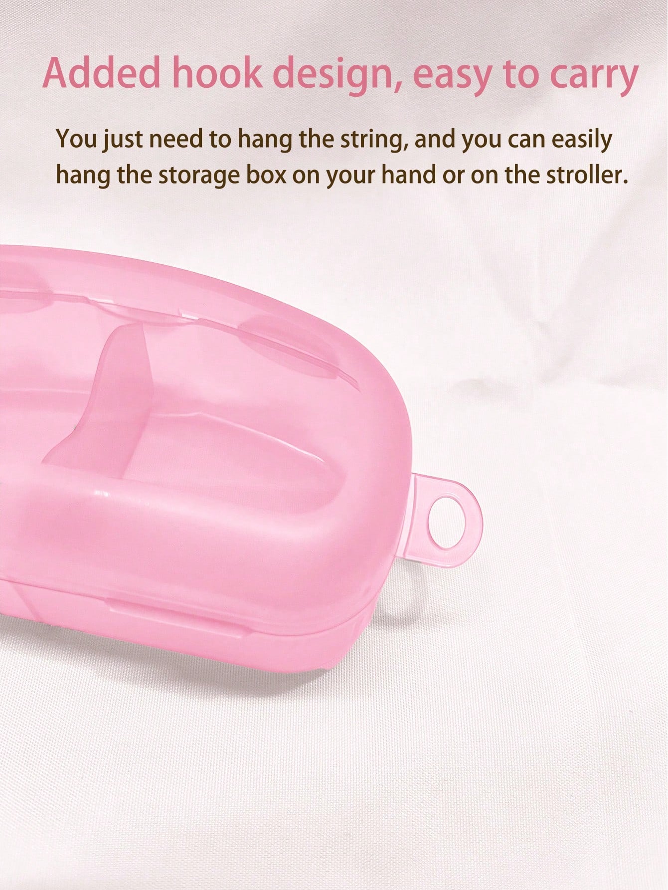 Portable Baby Pacifier Storage Box, Holds 2 Replacement Pacifiers, Baby Pacifier Storage Case, Travel Pacifier Box
