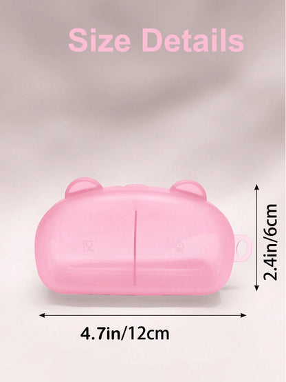 Portable Baby Pacifier Storage Box, Holds 2 Replacement Pacifiers, Baby Pacifier Storage Case, Travel Pacifier Box