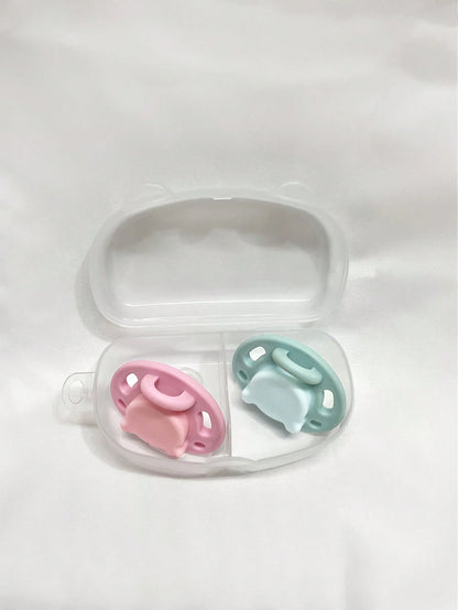 Portable Baby Pacifier Storage Box, Holds 2 Replacement Pacifiers, Baby Pacifier Storage Case, Travel Pacifier Box