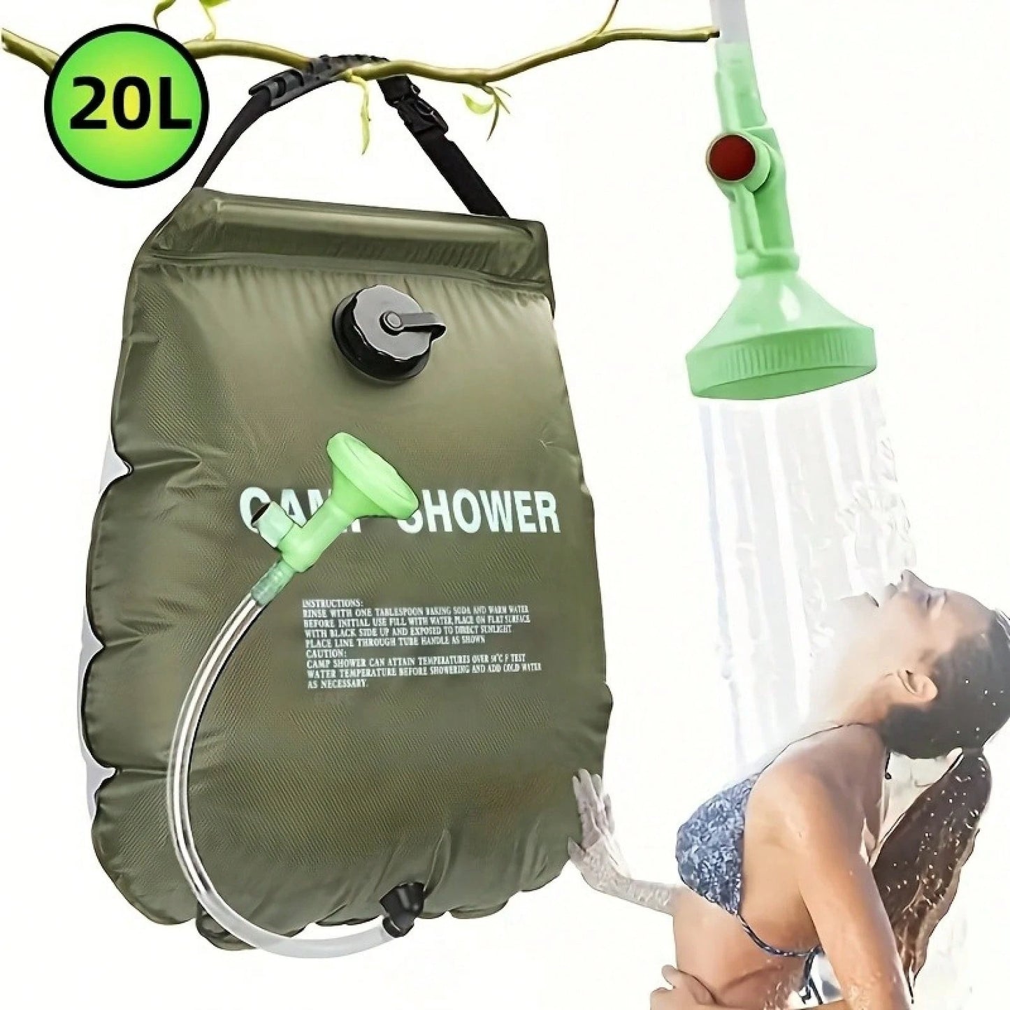 Portable Camping Shower Bag- Durable Outdoor Shower With Adjustable Hose, Lightweight And Easy To Store, Camping, Beach, RV, And Backyard Use, Enjoy A Shower Anytime, Camping Shower| Adjustable Hose