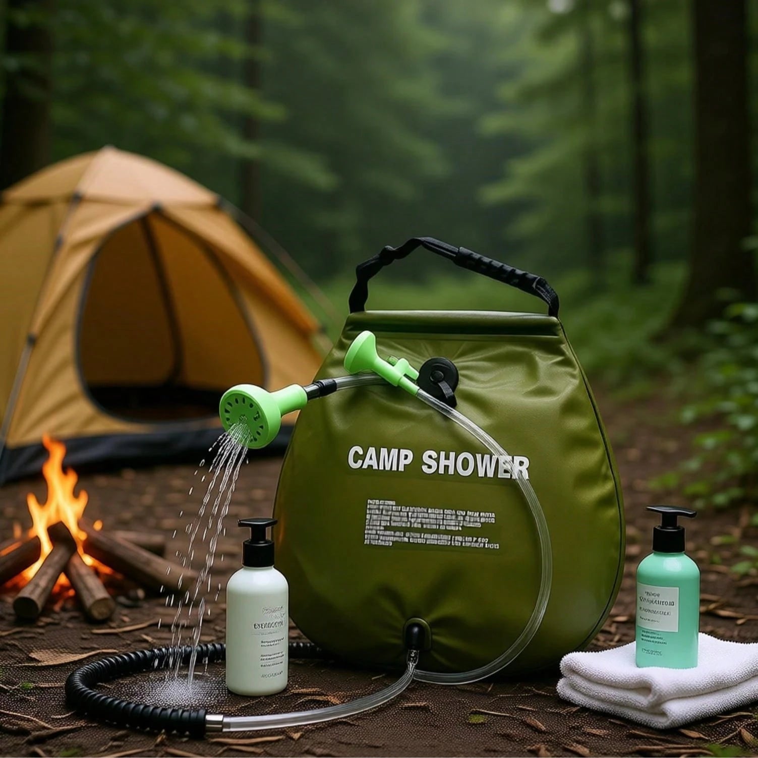 Portable Camping Shower Bag- Durable Outdoor Shower With Adjustable Hose, Lightweight And Easy To Store, Camping, Beach, RV, And Backyard Use, Enjoy A Shower Anytime, Camping Shower| Adjustable Hose