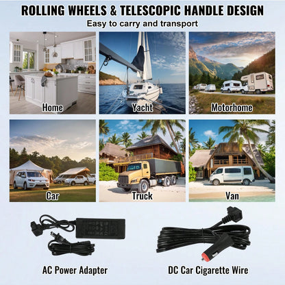 Portable Car Refrigerator, 12 Volt Car Refrigerator Fridge, 58 L/ 61.5 QT Dual Zone Portable Freezer,-4℉-68℉ Adjustable Temperature, Compressor Cooler For Home, Outdoor, Camping, RV, Car