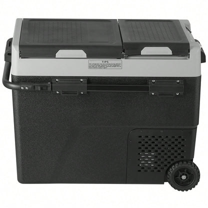 Portable Car Refrigerator, 12 Volt Car Refrigerator Fridge, 58 L/ 61.5 QT Dual Zone Portable Freezer,-4℉-68℉ Adjustable Temperature, Compressor Cooler For Home, Outdoor, Camping, RV, Car