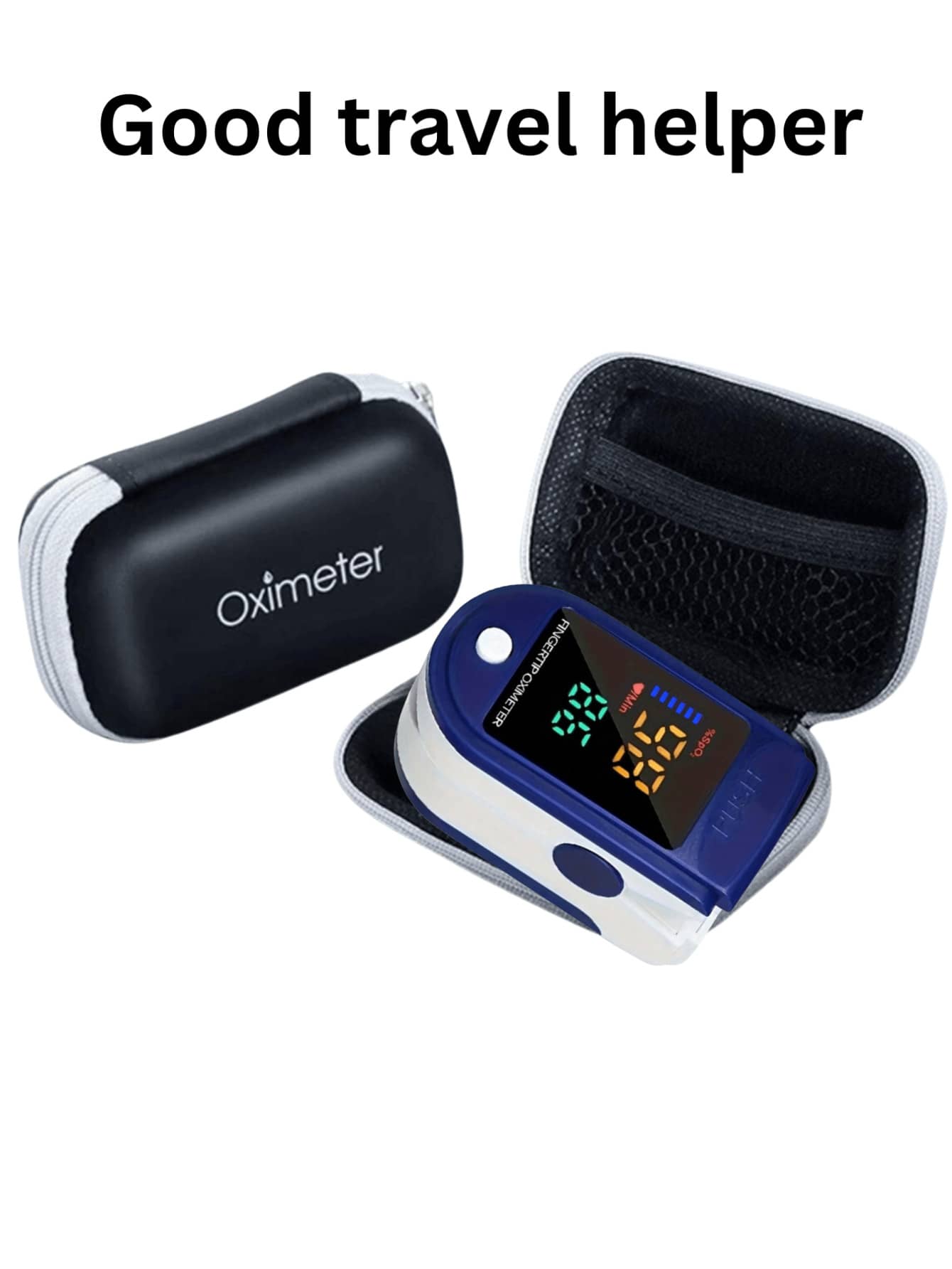 Portable Fingertip Pulse Oximeter & Carrying Case/Single Pulse Oximeter/Single Pulse Oximeter Carrying Bag: Heart Rate Monitor- This Product Does Not Include Batteries! Please Use AAA Batteries, Pay