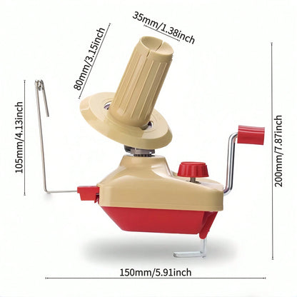 Portable Handheld Wool Yarn Winder, Easy Wind Ball Maker, No Electricity Or Battery Needed, Compact Space-Saving Design, For Home Knitting Crafts