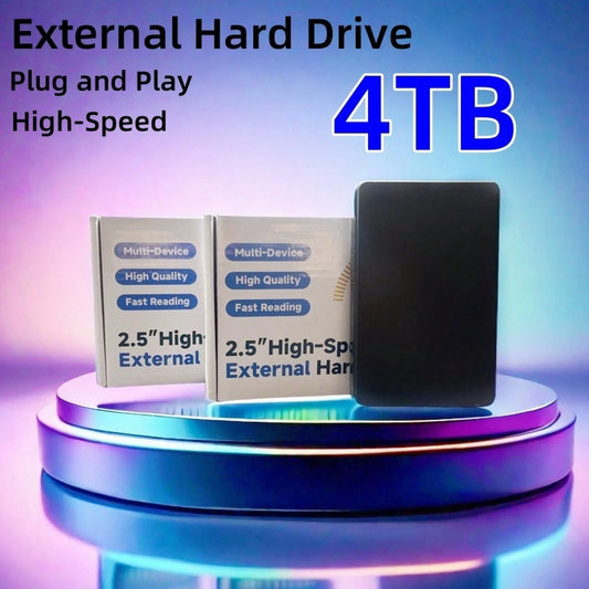 Portable Hard Drive 4TB 2TB External Hard Drive, USB 3.0 Portable 4TB 2TB Portable Hard Drive, Minimalist Design, Reliable Storage, Suitable For Hobbyists, Students, Professionals