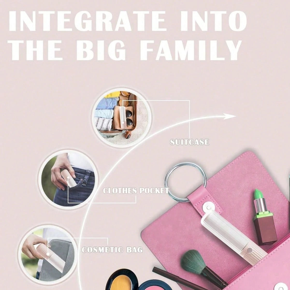Portable Mini Refillable Lint Roller- Strong Sticky Lint Brush For Clothes, Bedding, Pet Hair, Travel Size Fuzz Remover