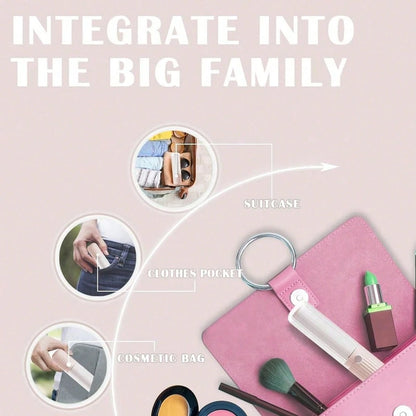 Portable Mini Refillable Lint Roller- Strong Sticky Lint Brush For Clothes, Bedding, Pet Hair, Travel Size Fuzz Remover