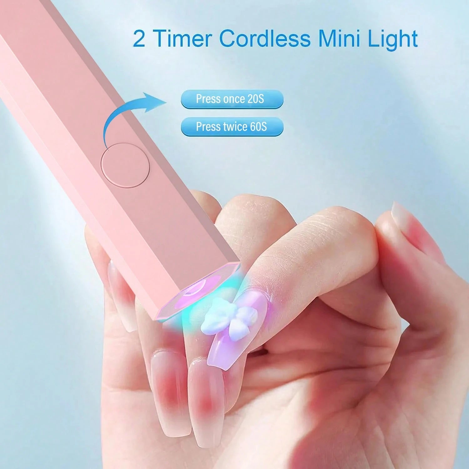 Portable Nail Dryer, USB Mini Nail Dryer Lamp, 180mAh Battery UV LED Nail Lamp, Suitable For Curing All Nail Gels, Applicable For Home Nail Salon