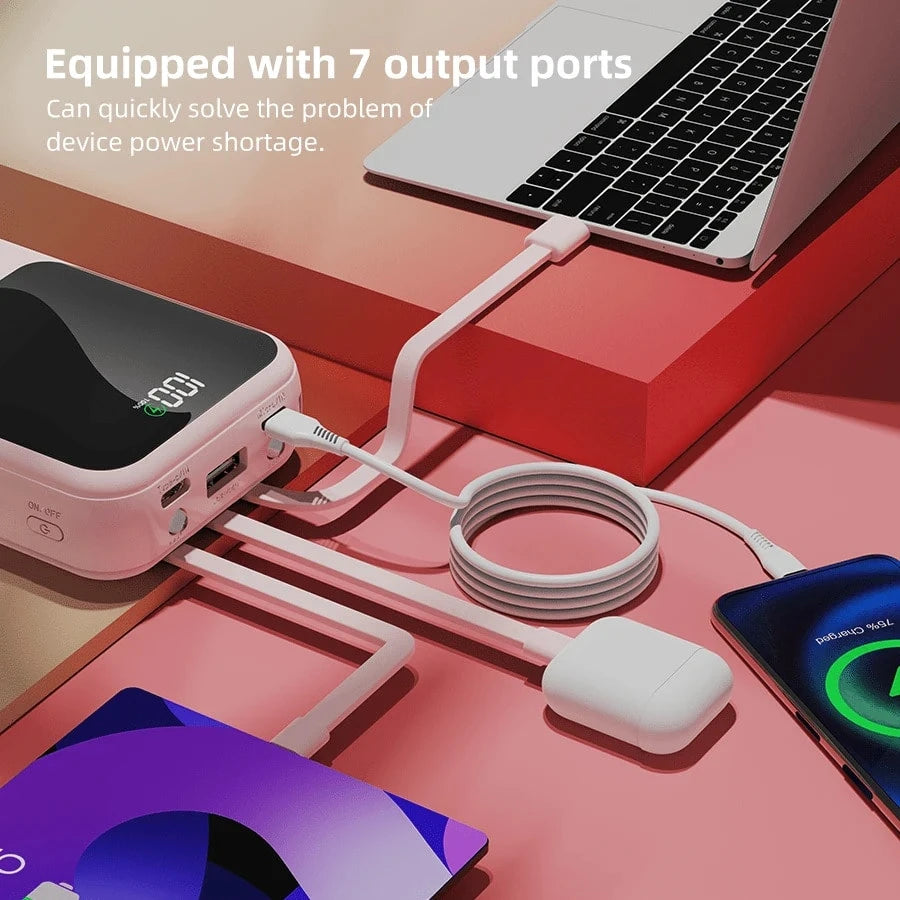 Portable Power Bank- PD20W Fast Charging Portable Charger With Flashlight Digital Display, Travel Essentials Battery Pack For Phone And Android. Pocket Power Bank Compatible With IPhone/Android. Perf