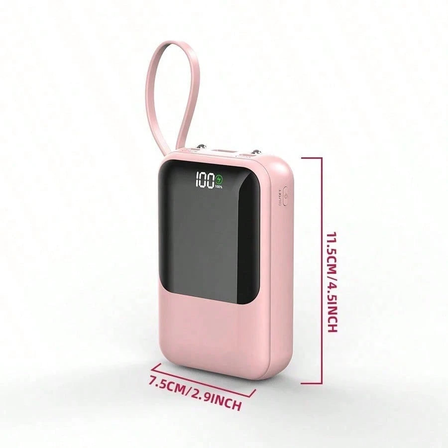 Portable Power Bank- PD20W Fast Charging Portable Charger With Flashlight Digital Display, Travel Essentials Battery Pack For Phone And Android. Pocket Power Bank Compatible With IPhone/Android. Perf