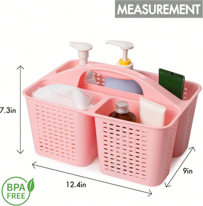 Portable Shower Caddy Basket With Handle For Bathroom Storage