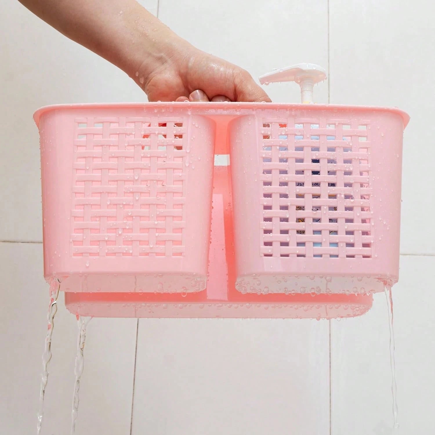 Portable Shower Caddy Basket With Handle For Bathroom Storage