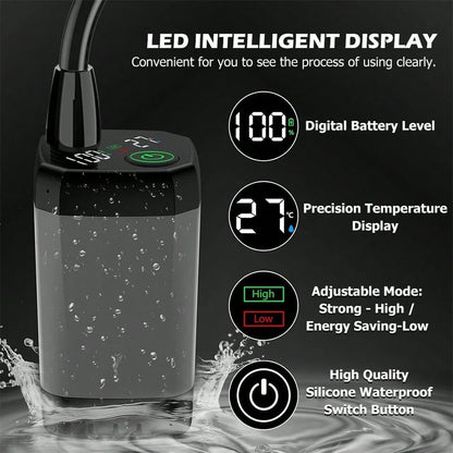 Portable Shower Camping Shower Outdoor Camp Electric Rechargeable Shower Pump, 6000mAh Rechargeable Camping Shower With Digital Power & Temperature Display, Portable Shower For Camping, Beach, Hiking
