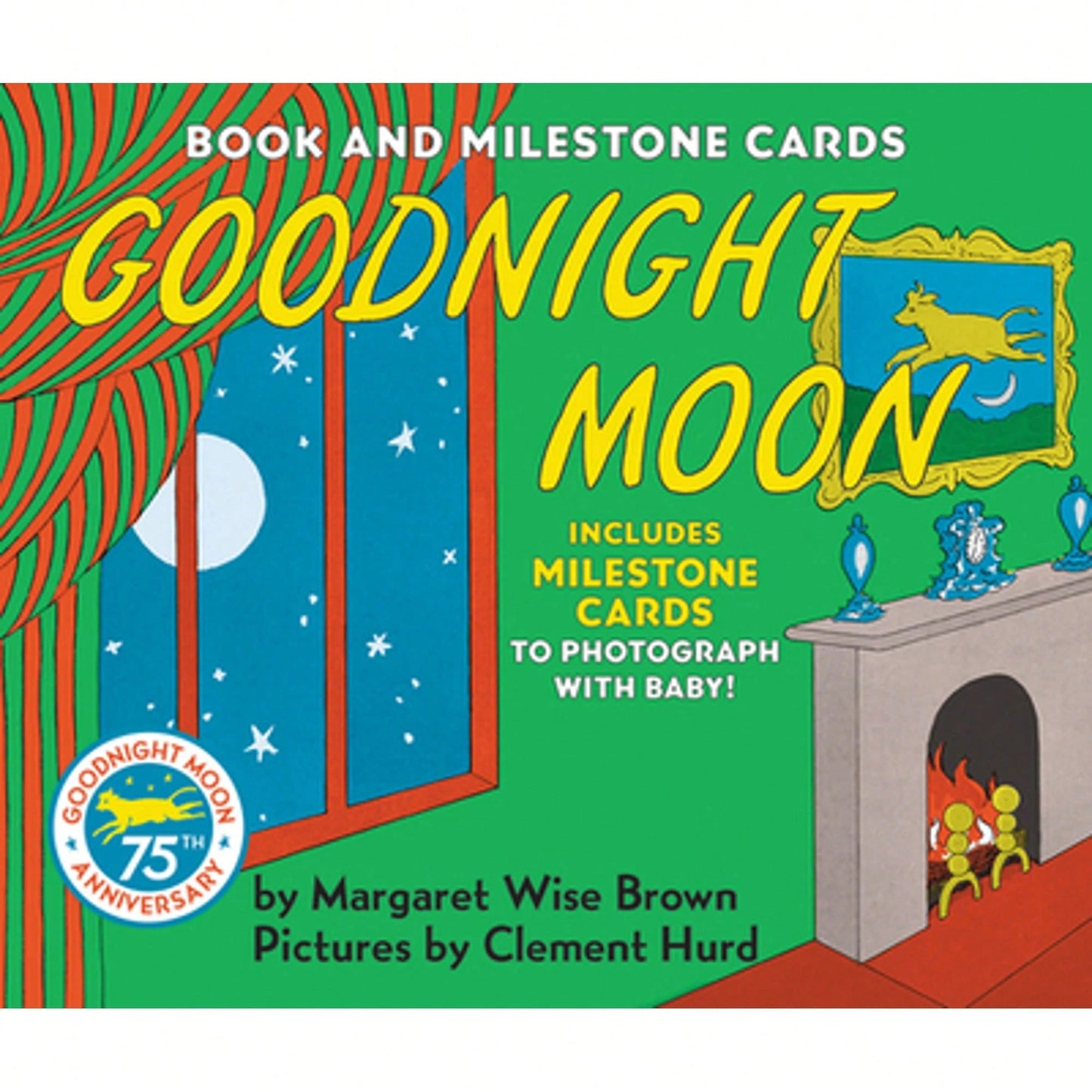 Pre-Owned Goodnight Moon Board Book With Milestone Cards (Hardcover) By Margaret Wise Brown