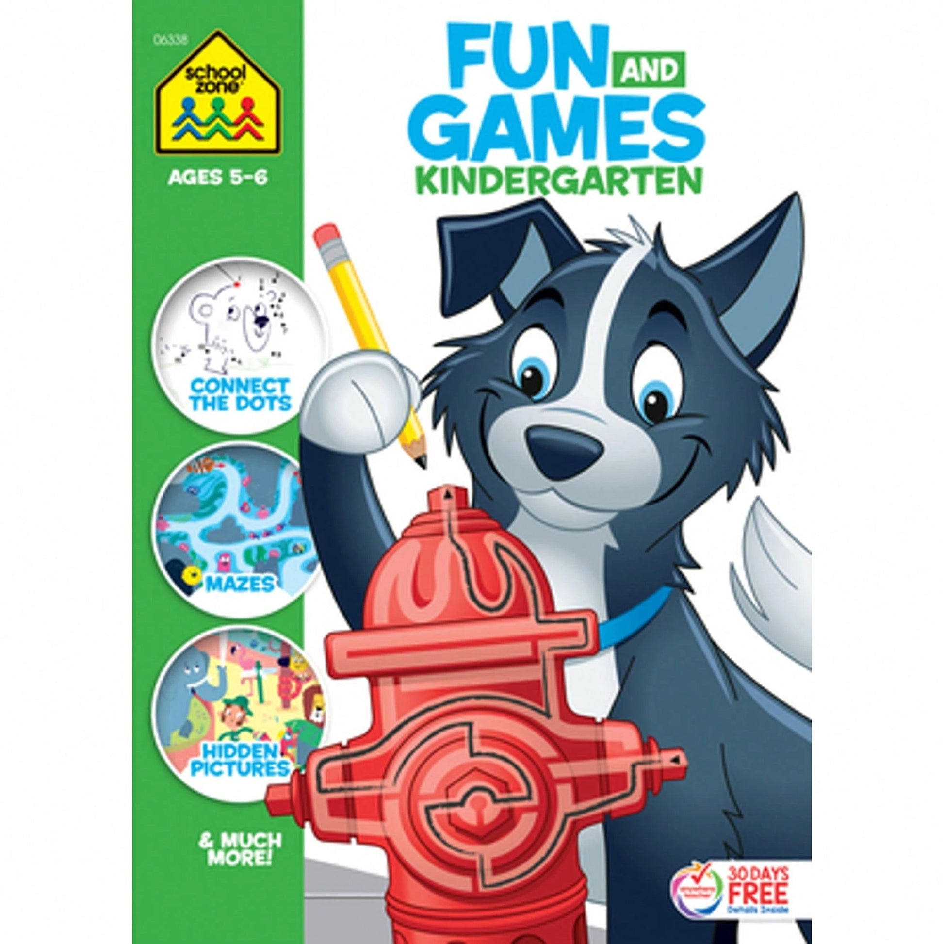 Pre-Owned School Zone Fun And Games Kindergarten Activity Workbook (Paperback) By School Zone