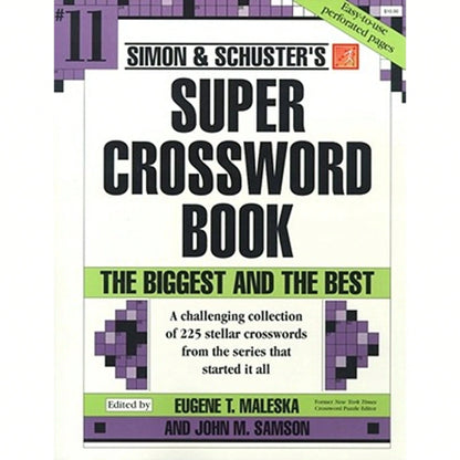 Pre-Owned Simon & Schuster Super Crossword Puzzle Book #11 (Paperback) By Eugene T Maleska