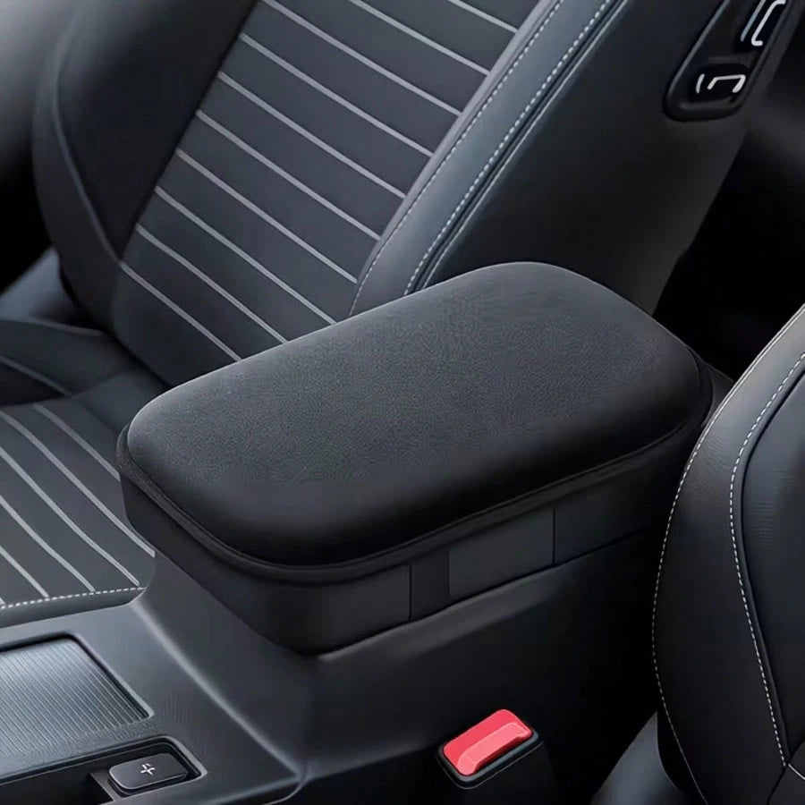 Premium Black Thickened Car Armrest Pad, Ultra-Soft And Comfortable, Essential For Road Trips. This Soft And Comfortable Armrest Pad Provides A Great Driving Experience, Relaxes Arms, And Is Easy To I