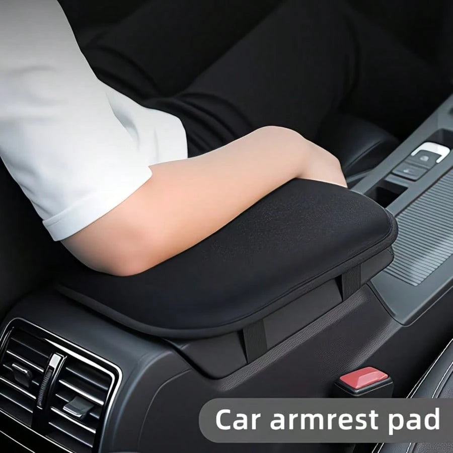 Premium Black Thickened Car Armrest Pad, Ultra-Soft And Comfortable, Essential For Road Trips. This Soft And Comfortable Armrest Pad Provides A Great Driving Experience, Relaxes Arms, And Is Easy To I