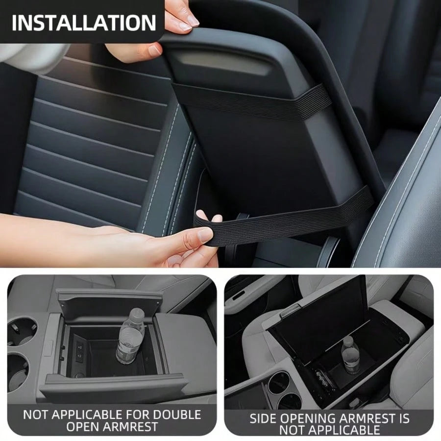 Premium Black Thickened Car Armrest Pad, Ultra-Soft And Comfortable, Essential For Road Trips. This Soft And Comfortable Armrest Pad Provides A Great Driving Experience, Relaxes Arms, And Is Easy To I