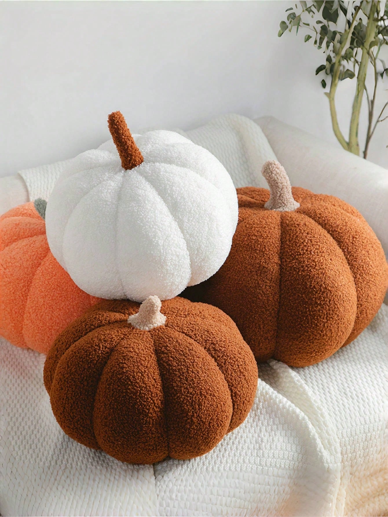 Pumpkin Throw Pillow, Soft And Cute Halloween Pumpkin Decorative Pillow, Adds Festive Atmosphere To Your Home Decor. This Pumpkin Throw Pillow Is Perfect For Bedroom Or Sofa Cushion, Making It An Exce